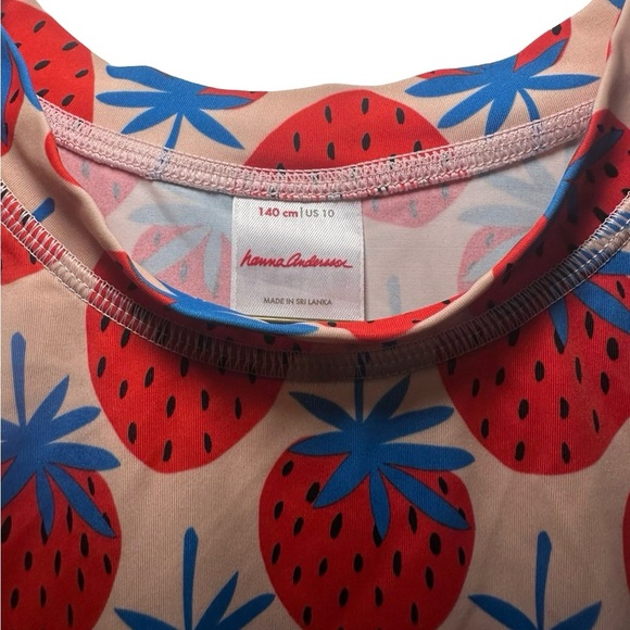 Hanna Andersson Strawberry Rashguard size 10 - Picture 3 of 3